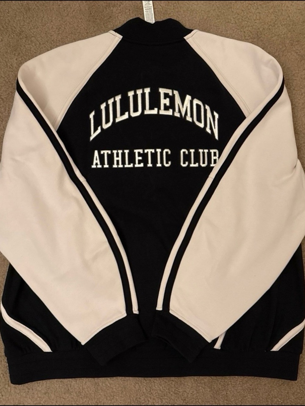 lululemon athletica Black and Cream Bomber Jacket - Picture 3 of 3